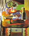 Verre bouquet guitare bouteille 1919 kubist Pablo Picasso